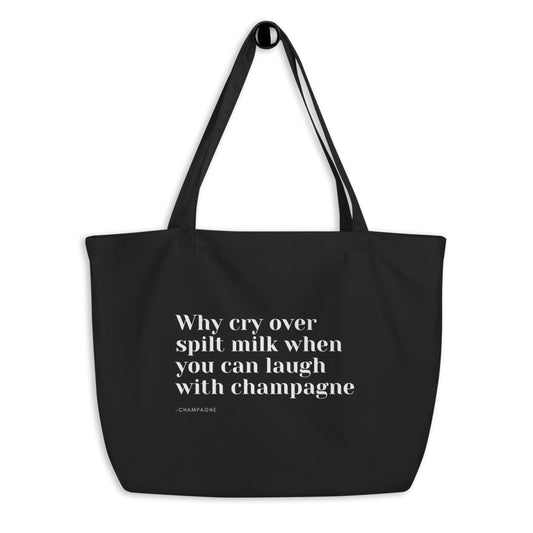 Champagne - Large organic tote bag - Default Title