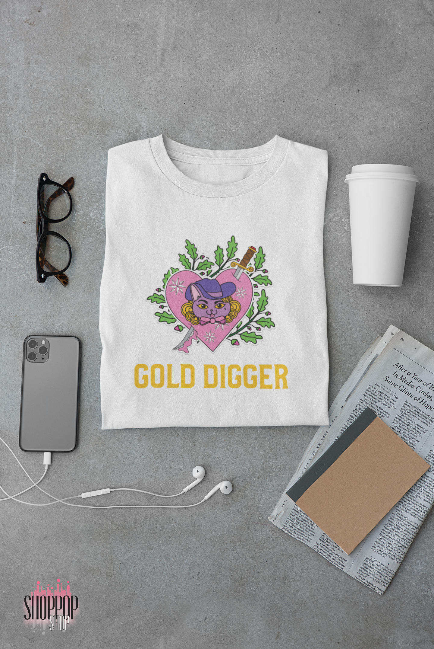 Gold digger - organic tee